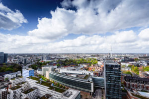 View from Hamburger Michel towards northwest,Hamburg,Germany View from Hamburger Michel towards northwest,Hamburg,Germany